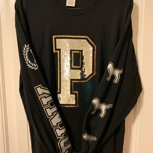 VS Pink Long Sleeve Bling